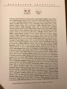 154 parlementaires dans une lettre ouverte au Président HOLLANDE