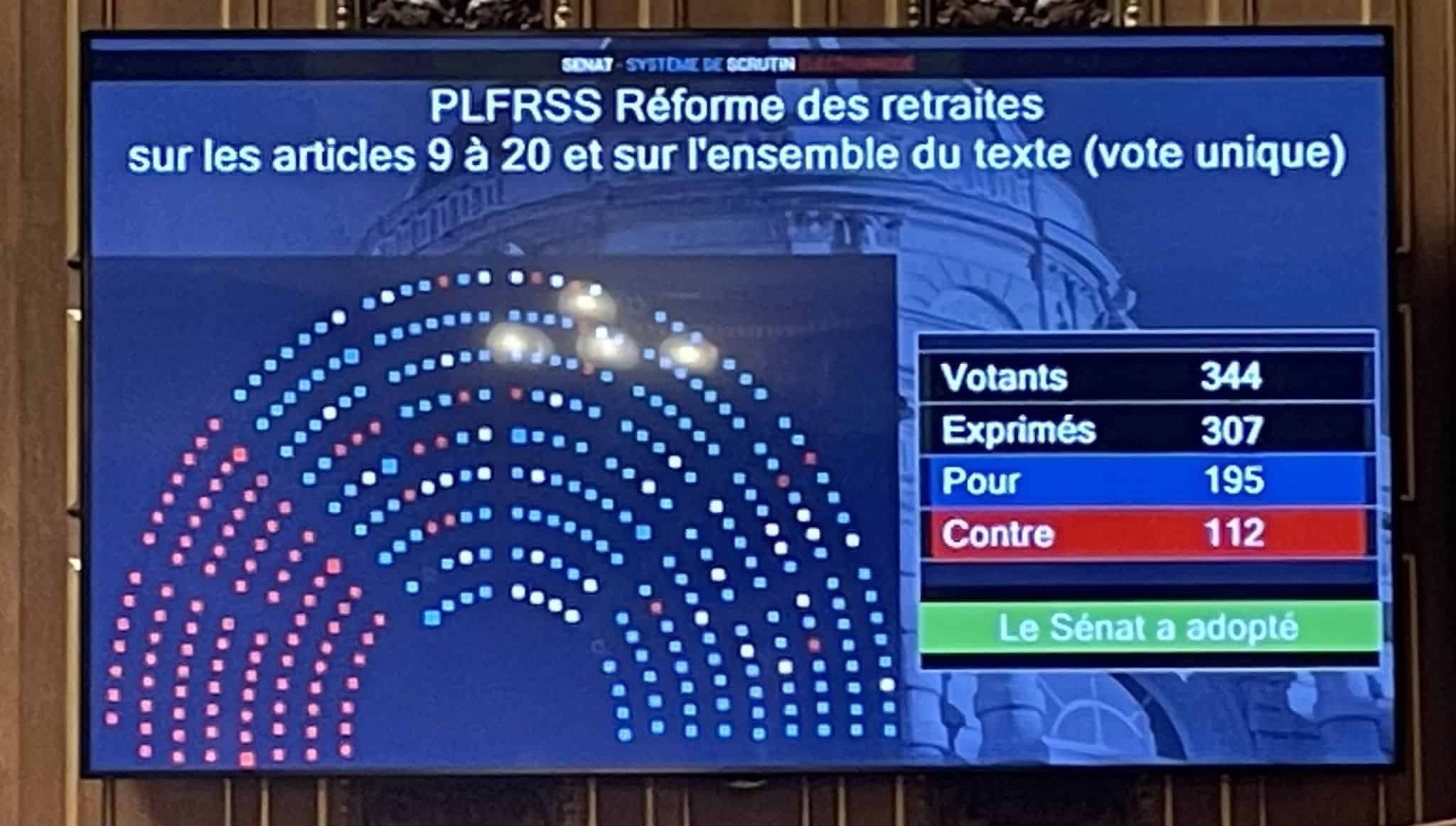 RETRAITES : vote final au SÉNAT