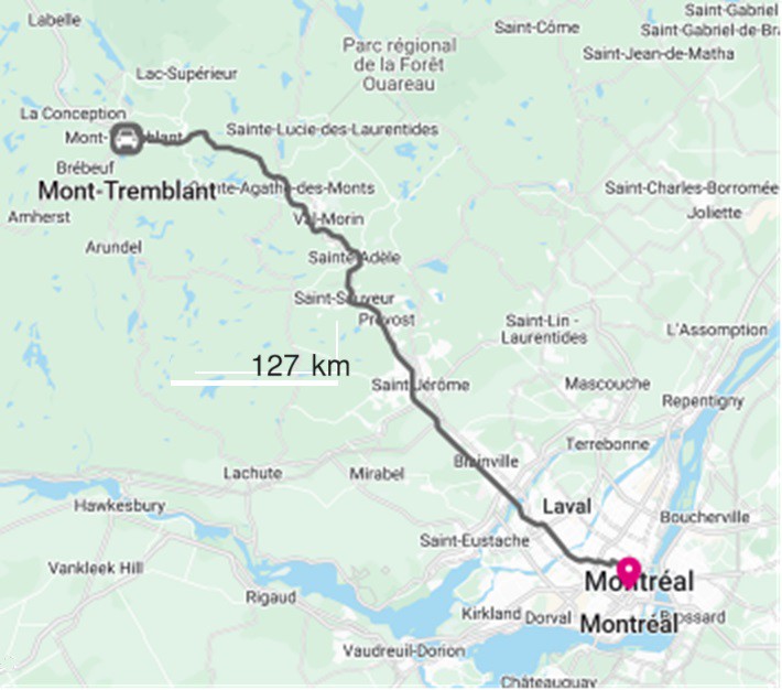 mont tremblant vers Montreal