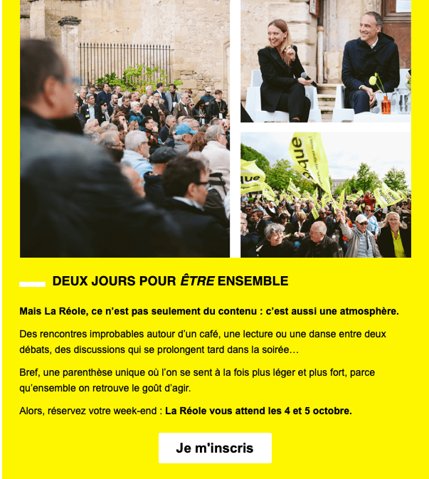 La RÉOLE tous ensemble les 4 et 5 Octobre avec PLACE PUBLIQUE