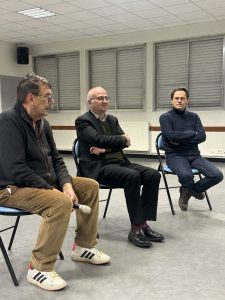 Avec Olivier MILLET (Val d'Oust) co-animateur de Place Publique du pays de Ploërmel, Bernard JOMIER, sénateur Place Publique engage le débat.